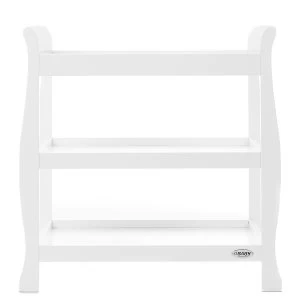 image of Obaby Stamford Sleigh Open Changing Unit - White