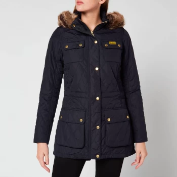 Image of Barbour International Womens Enduro Quilted Jacket - Navy - UK 10