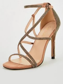 Image of Carvela Ginger Heeled Sandals - Nude, Size 5, Women
