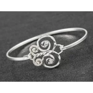 Image of Artisan Butterfly Silver Plated Bangle