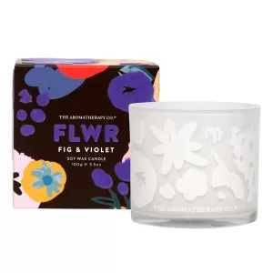 image of The Aromatherapy Co 100g FLWR Candle - Fig & Violet