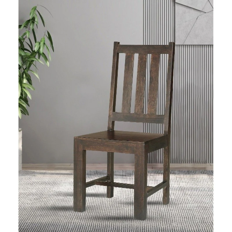 Image of Jaipur Furniture Ltd Chair (Set of 2) - Mango Wood - Dark Finish in Brown Brown Unisex