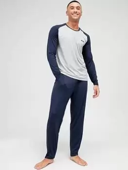Image of BOSS Bodywear Refined Loungewear Set - Medium Grey, Medium Grey, Size S, Men
