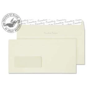 Image of Creative Colour Wallet PS Window Clotted Cream 120gsm DL 114x229