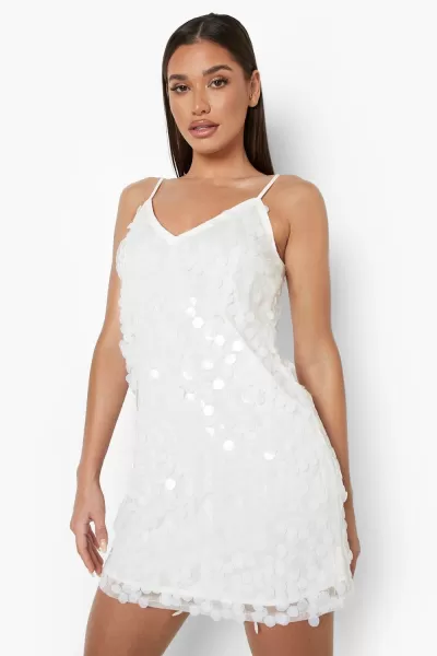 Image of Rivinda Disc Sequin Slip Party Dress
