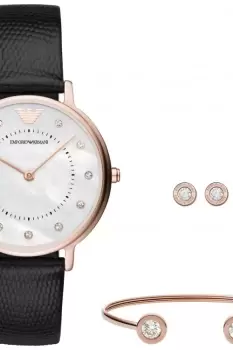 Image of Ladies Emporio Armani Gift Set Watch AR80011