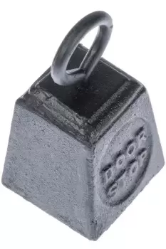 image of 1kg Antique Weight Door Stopper Black Cast Iron