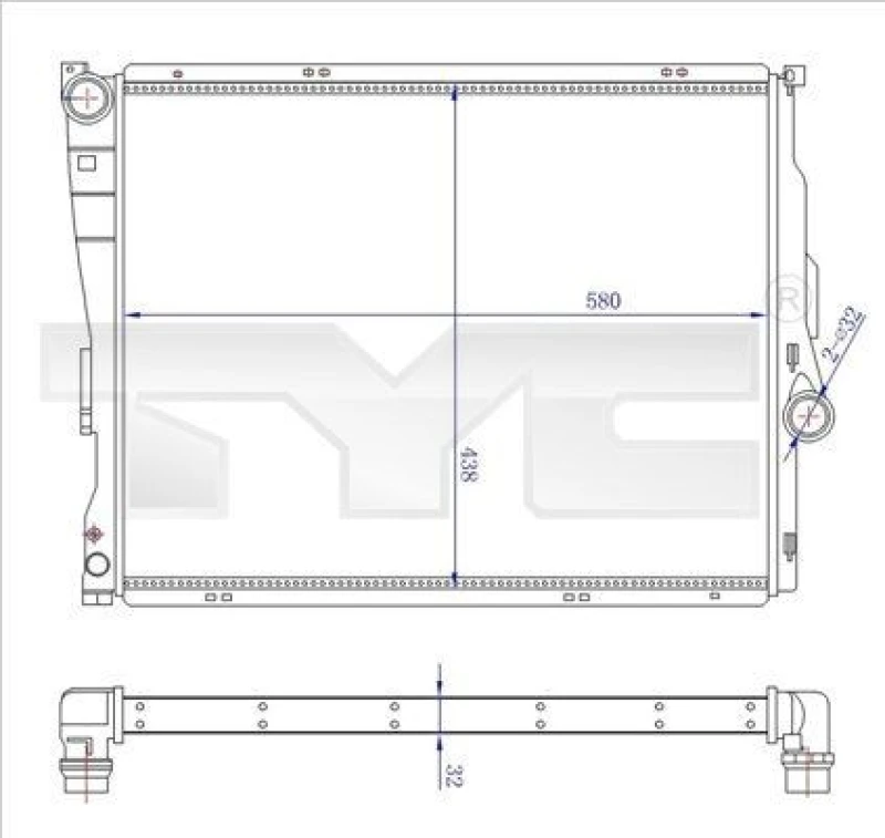 Image of TYC Engine radiator TYC 703-0006-R