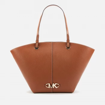 Image of Michael Kors Womens Izzy Fan Tote Bag - Luggage