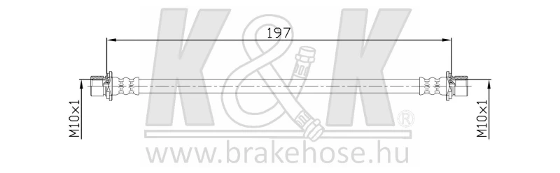 Image of K&K FT1425 Brake Hose Brake Hose (83)