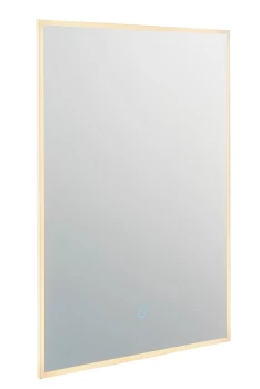 Image of Tec Bathroom Integrated LED Wall Mirrored Glass & Metallic Silver Effect Paint 1 Light IP44