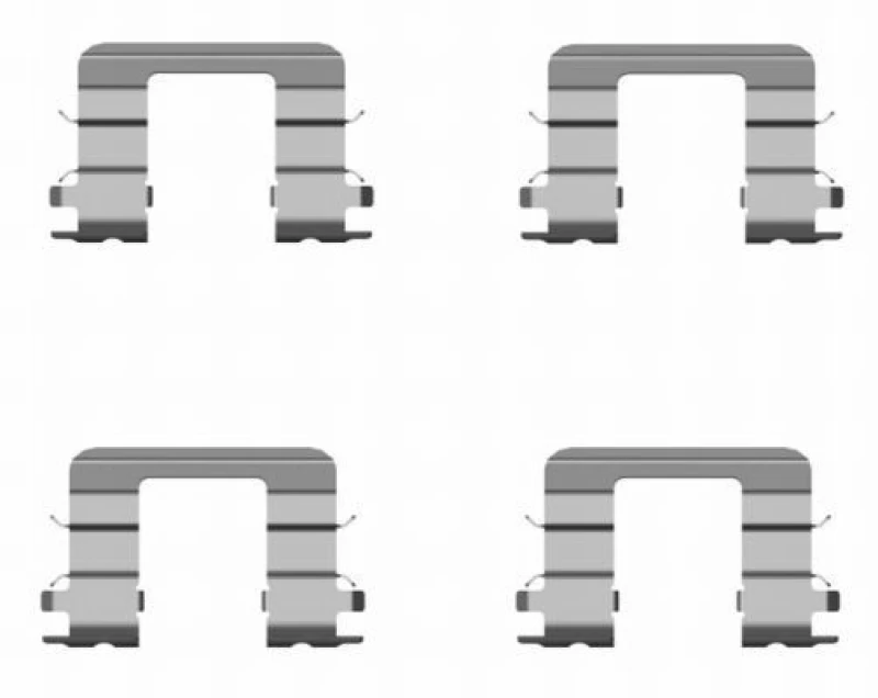 Image of HELLA Brake pad fitting kit HELLA 8DZ 355 204-131