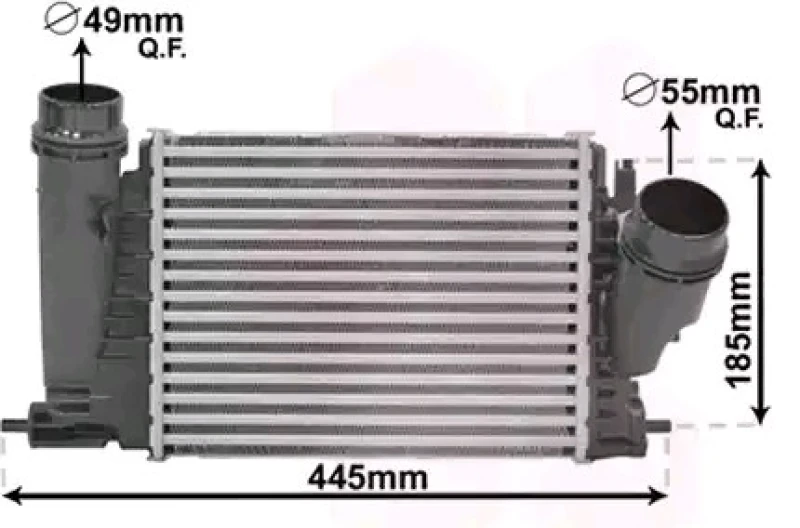 Image of VAN WEZEL 43014701 Intercooler Intercooler,charger (468)