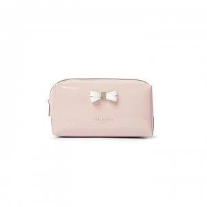 Image of Ted Baker Eulali Bow Detail Make Up Bag - dusky pink