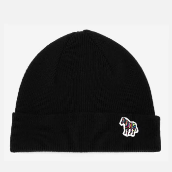 Image of Paul Smith Mens Zebra Beanie - Black
