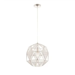 Image of 1 Light Spherical Pendant Chrome Plate, E27