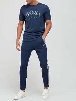 Image of Hugo Boss Athleisure Tee 1 Large Logo T-Shirt Navy Size 2XL Men