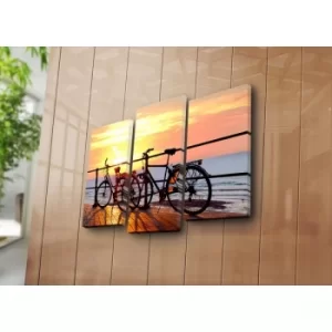 Image of 3KBPAT-42 Multicolor Decorative Canvas Painting (3 Pieces)
