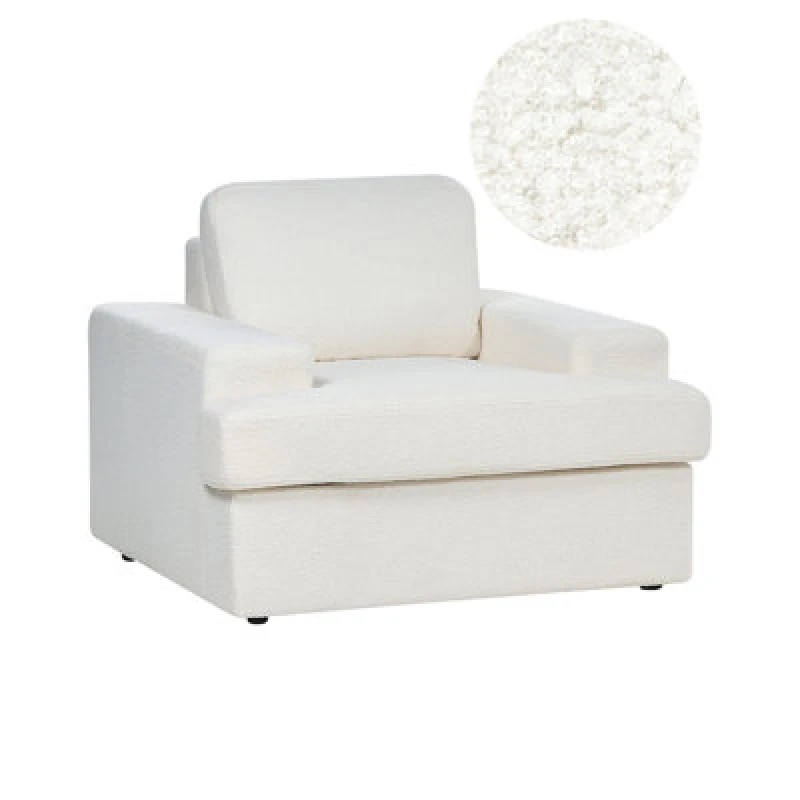 Image of Beliani Armchair Alla Boucle Off-White