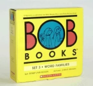 Image of bob books word families box set phonics ages 4 and up kindergarten first
