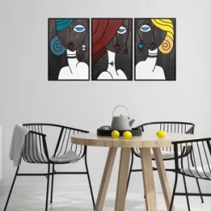 Image of Our Girls 2 Multicolor Decorative Wooden Wall Accessory