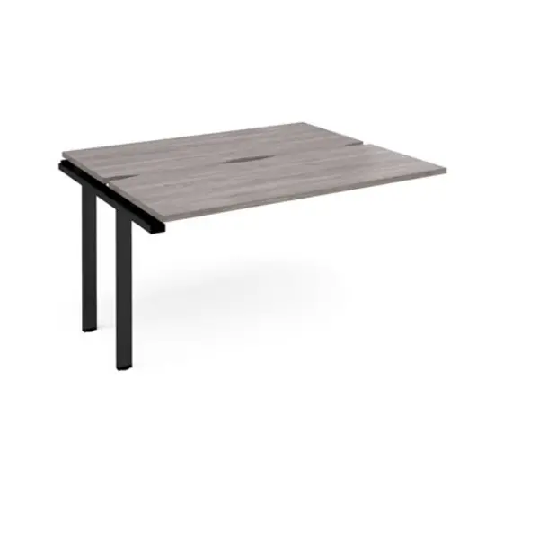 Image of Adapt Adapt sliding top add on unit single 1400mm x 1200mm - Black frame, grey oak top STE1412-AB-K-GO