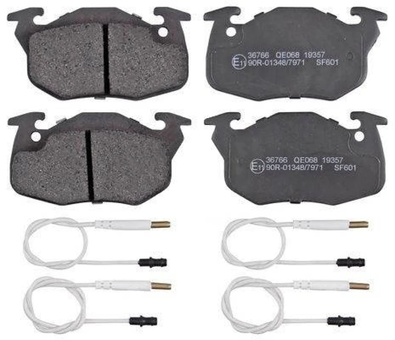 Image of A.B.S. 36766 Brake pad set incl. wear warning contact Brake Pad Set,disc brake (402)