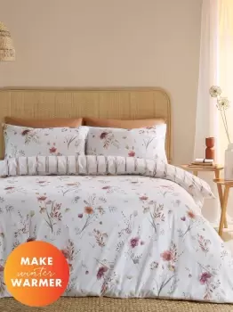 'Brushed Cotton Harvest Flowers' Duvet Cover Set