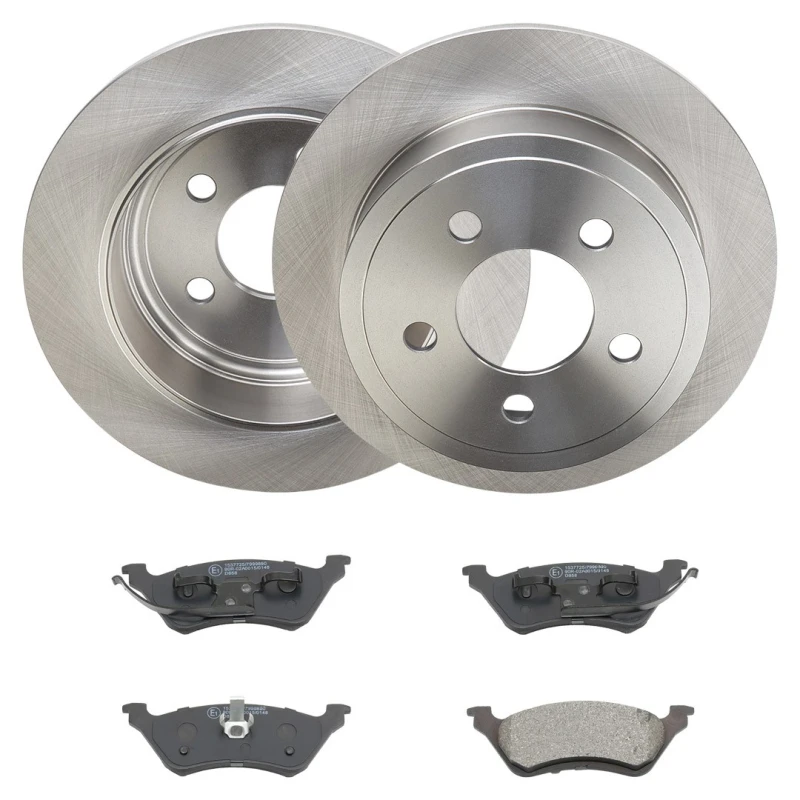 Image of RIDEX 3405B2419 Brake disc and pads set Rear Axle, Brake Disc Type: Solid Brake Set,disc brakes (3405)