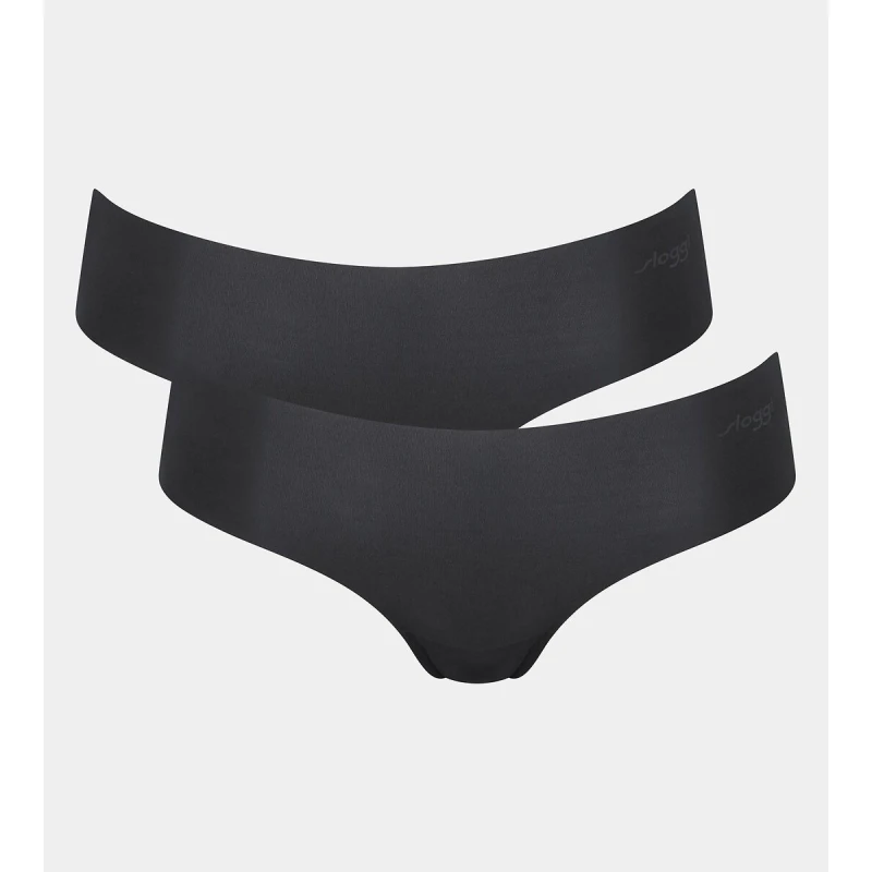 Image of Sloggi Pack of 2 Zero Microfibre Shorts Black Polyamide XL