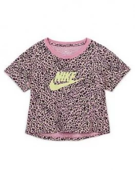 image of Nike Older Childrens Crop Print Pack T-Shirt - Pink