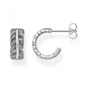 image of Thomas Sabo Falcon Feather Hoop Earrings