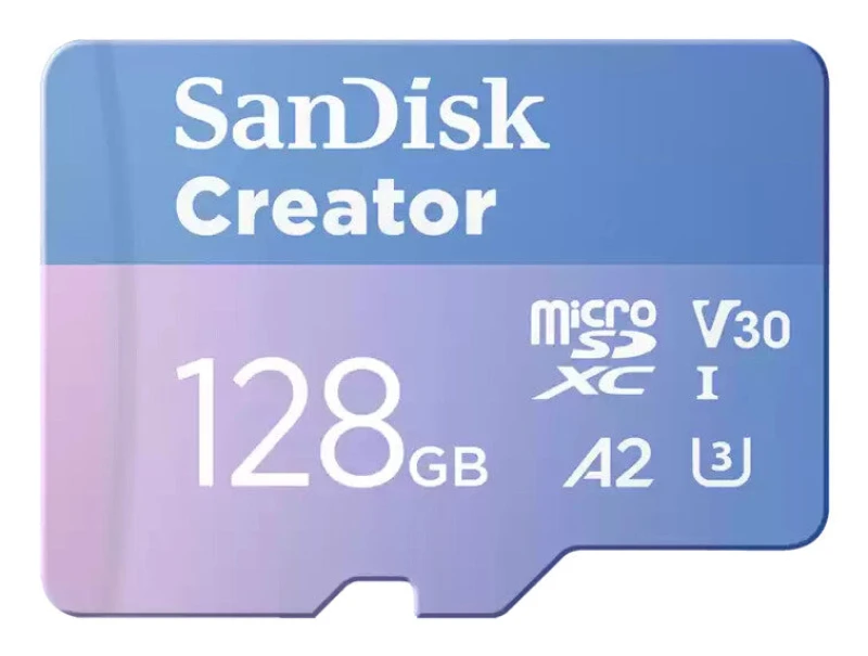 Image of SanDisk Creator 128GB UHS-I Class 10 MicroSDXC Memory Card