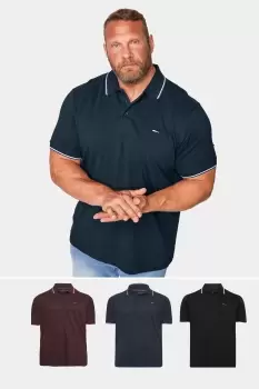 image of 3 Pack Tipped Polo Shirts