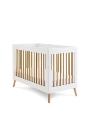 image of Obaby Maya Mini Cot Bed, White/Natural