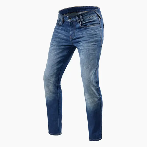 Image of REV'IT! Jeans Carlin SK Mid Blue Used Motorcycle Jeans Size L32/W36