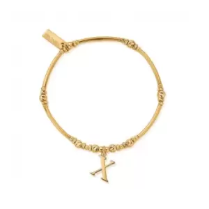 image of Gold Iconic Initial Bracelet - Letter X