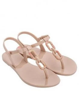 image of Zaxy Infinity Links Flat Sandals - Blush, Size 3, Women