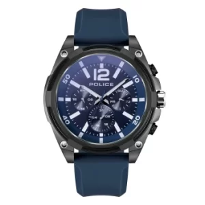 Police Sandwood Watch with Blue Silicone Strap