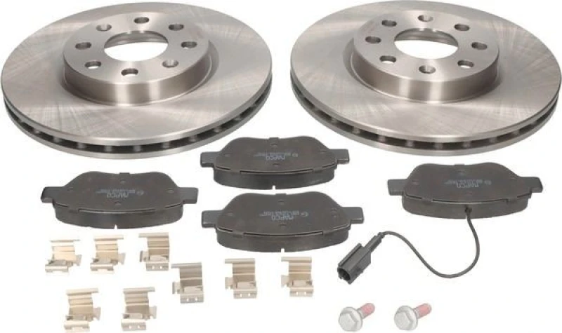 Image of MAPCO 47868 Brake disc and pads set Front Axle, Brake Disc Type: Vented, with integrated wear sensor Brake Set,disc brakes (3405)