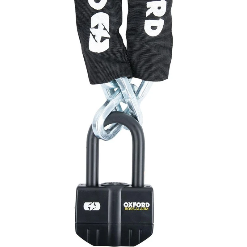 Image of Oxford Boss Alarm 16mm & Chain Lock 12mm x 2.0 m Black