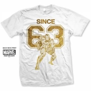 Image of Marvel Comics Iron Man Since 63 Mens White T Shirt Large