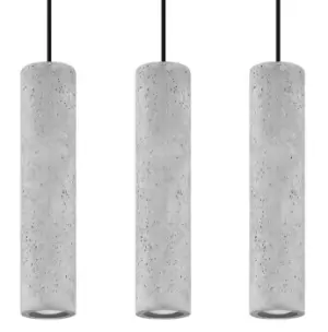 Image of Luvo Triple Hanging Pendant Light Grey GU10