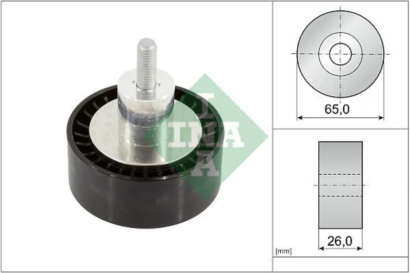 Image of Deflection / guide pulley, V-ribbed belt INA 532 0908 10