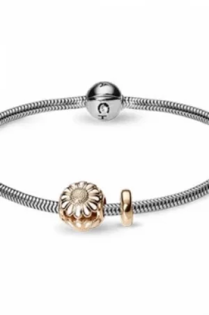 Image of Ladies Christina Sterling Silver 17cm Bracelet With Charm 615-17G-MARGUERITE