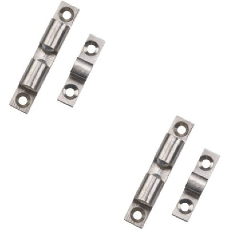 Image of Loops 2x Double Ball Roller Cupboard Catch 50 x 9mm 40mm Fixing Centers Satin Chrome Multi unisex