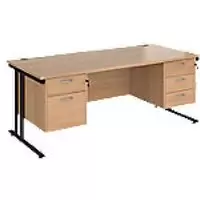 image of Dams International Desk MC18P23KB 1,800 x 800 x 725 x 800 - 990 mm