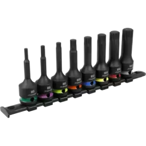 Image of Sealey 1/2" Drive Impact Spline Socket Bit Set 1/2"