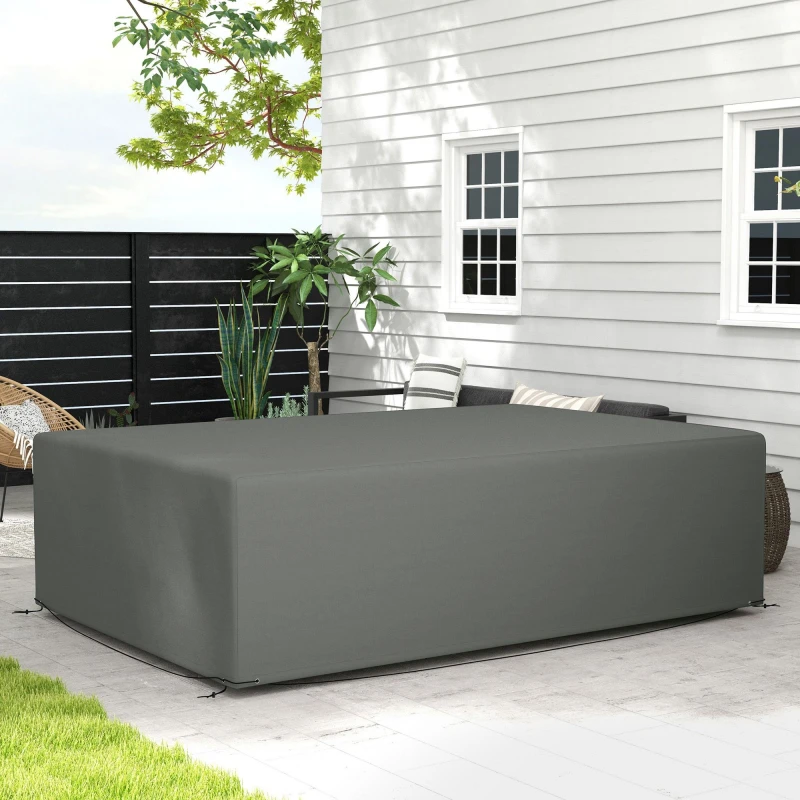 Image of Outsunny UV Rain Protective Cover or Garden Wicker Rattan - Dark Grey TJ Hughes 5063603019003