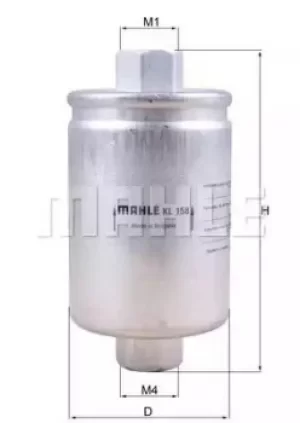 image of Fuel Filter KL158 79643032 by MAHLE Original